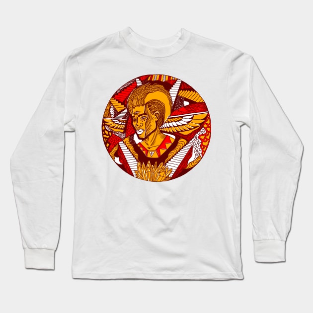 Orad Wise Afro King Long Sleeve T-Shirt by kenallouis